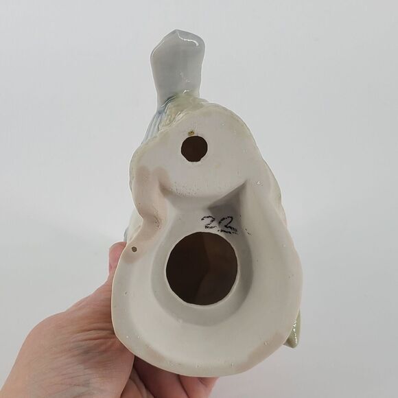 Vintage Ceramic Blue Jays Sitting on a Stump Figurine - Picture 3 of 4